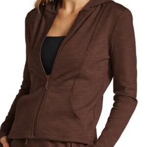 Beyond Yoga Chocolate Brown Zip-Up Hoodie